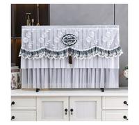 UJEDFHV Copertura Tv Per Esterni Lace TV Dust Cover Desktop Wall Mounted LCD Turn On The Simple Hanging For Household Use Without Removing It(Light yellow,160 x Height 95cm)