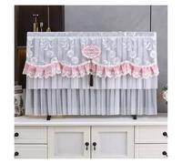 UJEDFHV Copertura Tv Per Esterni TV Dust Cover Can Be Turned on Without Remove The Hanging Desktop Thin LCD Protective with Lace Simple(Color 07,130x75cm)