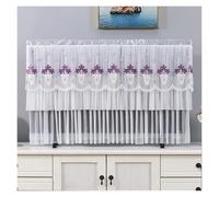 UJEDFHV Copertura Tv Per Esterni TV Dust Cover Can Be Turned on Without Remove The Hanging Desktop Thin LCD Protective with Lace Simple(Color 017,95x56cm)
