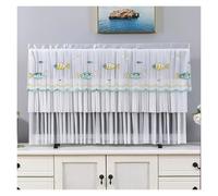 UJEDFHV Copertura Tv Per Esterni TV Dust Cover Can Be Turned on Without Remove The Hanging Desktop Thin LCD Protective with Lace Simple(Color 014,95x56cm)