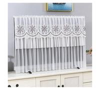UJEDFHV Copertura Tv Per Esterni TV Dust Cover Can Be Turned on Without Remove The Hanging Desktop Thin LCD Protective with Lace Simple(Color 010,74x45cm)