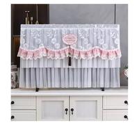 UJEDFHV Copertura Tv Per Esterni TV Dust Cover Can Be Turned on Without Remove The Hanging Desktop Thin LCD Protective with Lace Simple(Color 07,168x100cm)