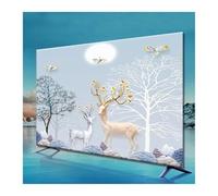 UJEDFHV Copertura Tv Per Esterni Universal TV Cover Protective Household Dust Cloth Machine Washable Soft And Silky Decoration 32-75 Inch(Color-05,58-60 Inch)