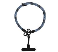 UJEDFHV cordino per cellulare Cinghie da polso portatili for telefono cellulare, cordino anticaduta colorato in nylon con linguette di ancoraggio(Black Blue)