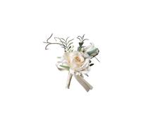 UJEDFHV Corsage di Rose da Sposa 1Pc Europea Artificiale Fiore all'occhiello Rosa di Seta Boutonniere Sposo Ragazzo Amico Festa Nozze Abiti per Le Feste