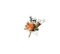 UJEDFHV Corsage di Rose da Sposa 1Pc Europea Artificiale Fiore all'occhiello Rosa di Seta Boutonniere Sposo Ragazzo Amico Festa Nozze Abiti per Le Feste