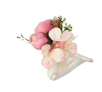 UJEDFHV Corsage di Rose da Sposa Boutonniere da Sposa for Il testimone e Lo Sposo, Bouquet Polso con Rose Artificiali for la Damigella d'Onore per Le Feste