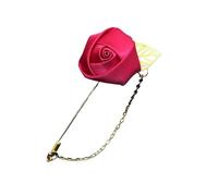 UJEDFHV Corsage di Rose da Sposa Spilla da Uomo con Fiore di Rosa e Foglia d'oro, Spilla Bavero, Sposa, Boutonniere, Gioielli per Le Feste
