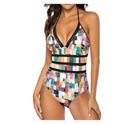 UJEDFHV Costumi Interi da Bagno per Donna Costume da Bagno Stampato, Costume Push-up, Intero Surf, Monokini, Body Sexy, Taglie Forti(Color 15,XL)