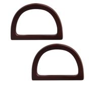 UJEDFHV Manico in Legno per Portafoglio 2 Pezzi semplici ed Eleganti in Legno con Manico a Forma di D, Parti Ricambio Fai da Te for Portafoglio, Borsa, Artigianato per l'artigianato(Color02,6pcs)