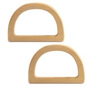 UJEDFHV Manico in Legno per Portafoglio 2 Pezzi semplici ed Eleganti in Legno con Manico a Forma di D, Parti Ricambio Fai da Te for Portafoglio, Borsa, Artigianato per l'artigianato(Color03,6pcs)