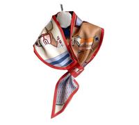 UJEDFHV Sciarpa di seta piccola da donna Fazzoletto da collo, sciarpa for donna, nastri di raso e seta, bandana, cravatta polso, scialle Per lo styling(Red)