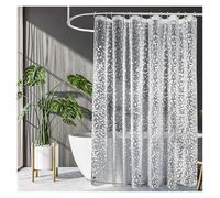 UJEDFHV Tenda Doccia Shower Curtains Transparent Fabric Bathroom Curtain Waterproof Modern Style With Hooks For Toilet 200cm(Color 04,W150xH180cm)