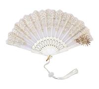 UJEDFHV Ventagli in Pizzo da Sposa Ventaglio Vintage in Pizzo Elegante Pieghevole for la Tendenza degli Oggetti di Scena for Foto Danza della Festa Nuziale(Color 3)