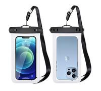 UJHKAQVGT Confezione da 2 custodie impermeabili per telefono, custodia impermeabile da 16,7 cm, essenziale per viaggi in spiaggia, borsa impermeabile IPX8 con cordino, essenziale per navi da crociera