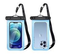 UJHKAQVGT Confezione da 2 custodie impermeabili per telefono, custodia impermeabile da 16,7 cm, essenziale per viaggi in spiaggia, borsa impermeabile IPX8 con cordino, essenziale per navi da crociera