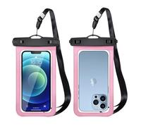 UJHKAQVGT Confezione da 2 custodie impermeabili per telefono, custodia impermeabile da 16,7 cm, essenziale per viaggi in spiaggia, borsa impermeabile IPX8 con cordino, essenziale per navi da crociera