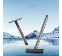 UJHKAQVGT Pala da neve per auto, multifunzione, in TPU, per finestre e finestre, pala per ghiaccio che non danneggia la vernice dell'auto, con gancio/tergicristallo in pietra trasparente (piccola e