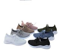 UJHKAQVGT Scarpe da corsa da donna in tessuto a mosca, leggere e traspiranti, con suola morbida, comode e versatili, Blu, 38.5 EU