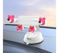 UJHKAQVGT Supporto per cellulare da auto per ragazze, simpatico supporto per telefono cellulare, potente ventosa/base a doppio scopo, universale per parabrezza del cruscotto dell'auto e Can't Shake