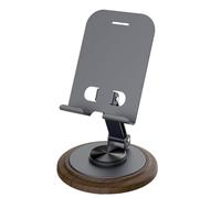 UJHKAQVGT Supporto per telefono cellulare in lega completa: staffa girevole a 360° da scrivania - albero di smorzamento anti-vibrazione, base in metallo antidumping, adatto per telefoni cellulari e