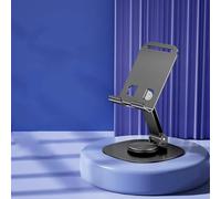 UJHKAQVGT Supporto per telefono cellulare in lega completa: staffa girevole a 360° da scrivania - albero di smorzamento anti-vibrazione, base in metallo antidumping, adatto per telefoni cellulari e