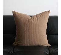 UJHKAQVGT Wabi Stillwind - Cuscino in velluto a coste a righe marroni, cuscino per soggiorno, divano, vita, con nucleo per cuscino, decorazione per la stanza