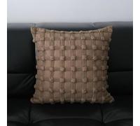 UJHKAQVGT Wabi Stillwind - Cuscino in velluto a coste a righe marroni, cuscino per soggiorno, divano, vita, con nucleo per cuscino, decorazione per la stanza