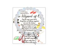 UJIMS Braccialetto ispirato al mago di Dorothy, con pantofole rosso rubino, con ciondolo a forma di bacchetta magica, regalo per fan del cinema, regalo per donne, Acciaio inossidabile, Nessuna pietra