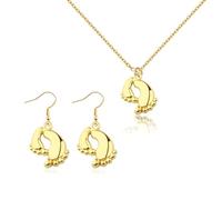 UJIMS Set di collana e orecchini commemorativi per la perdita della persona amata con aborto spontaneo, 1, Acciaio inossidabile, Strass