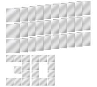 Ujjdwiurgh 30 Pezzi di Piastrelle A Specchio Mini Acriliche Autoadesive, Piastrelle A Specchio Minuscole Ad Alta Definizione Quadrate da 2 Pollici per 5x5 cm