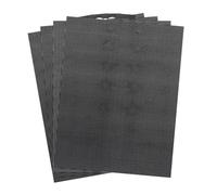 Ujjdwiurgh 4 fogli di tela Aida in plastica a rete da 14 ct, per la creazione di gioielli (28 x 20 cm), colore nero