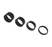 Ujjdwiurgh 4 pz/set 5/10/15/20 mm in lega di alluminio distanziali stelo 28,6 mm forcella rondella tappo per bici da strada, ciclismo, nero