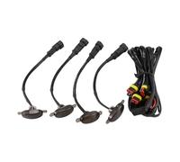 Ujjdwiurgh 4X Stile Rapace Fumo Lente LED Griglia Anteriore Luci di Corsa per il 2009-2018