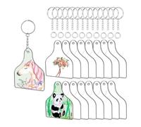 Ujjdwiurgh 90 Pezzi DIY in Acrilico Trasparente con Ciondolo Decorazione Set Regalo con Foto in Acrilico,C