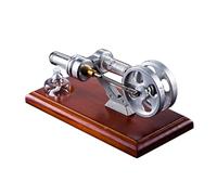 Ujjdwiurgh Aria Calda Motore Stirling Doppio Volano Educazione Giocattolo Elettricità Generatore Energia Scienza Esperienza Giocattolo Regalo Modello