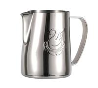 Ujjdwiurgh Brocca per Caff¡§¡§ In Acciaio da 600 Ml, Tazza per Schiumare il Latte, Macchina per La Panna, Strumento per L'Arte del Latte Espresso, Elegante Cigno