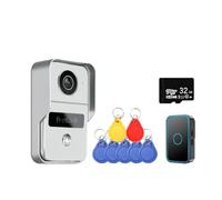 Ujjdwiurgh Campanello Tuya da 2 MP Videocitofono Wifi Videocamera 1080P Sensore di Movimento Allarme Sicurezza Smart Home/Ufficio Sblocco Remoto
