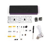 Ujjdwiurgh Kit elettronico fai da te digitale RGB colorato LED sveglia suite 4 cifre data temperatura orologio progetto di saldatura pratico,C