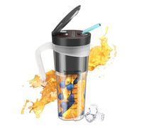 Ujjdwiurgh Miscelatore per frullati portatile frullatore di succo elettrico miscelatore portatile ricaricabile per frullati frullatore di frutta facile da usare nero