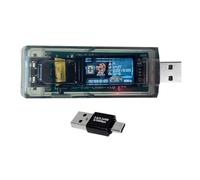 Ujjdwiurgh NMMiner Miner 265KH/S USB Chain ESP32 Crypto Miner BTC Minatore di Lotteria Solista Amperometro Tester+Adattatore USB-A Series Form Chain