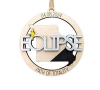 Ujjdwiurgh Ornamento 'Eclissi Solare 2024, Decorazioni 'Eclissi Solare 2024, Souvenir 'Eclissi Solare 2024 J