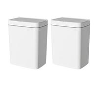 Ujjdwiurgh Pattumiera da bagno 2 pezzi con coperchio della pattumiera automatica intelligente senza contatto PP