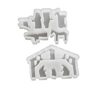 Ujjdwiurgh Set di stampi in silicone pasquale per conto alla rovescia pasquale set di stampi in silicone per decorazioni natalizie e calendario dell'Avvento