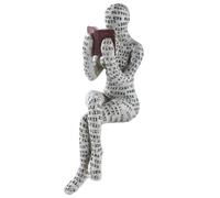 Ujjdwiurgh Statua del Pensatore Scultura Estetica Decorazione della Stanza Decorazione Astratta su Scaffale D