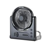 Ujjdwiurgh Ventilatore da con Illuminazione A LED Circolatore Portatile da Tavolo Ricaricabile Ventilatore Esterno Scuoti La Testa Ventilatore Elettrico 15000mAh