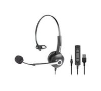 Hamlet HHEADM-UJM cuffia e auricolare Cablato A Padiglione Ufficio USB tipo A Nero