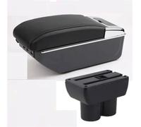 UJNHEQ Bracciolo per Auto Box Bracciolo per Auto 1998-2018 Parti di Retrofit Interne Scatola Portaoggetti per Bracciolo Accessori Auto per Jimny JB23 JB43(C2 Black Line 7USB)