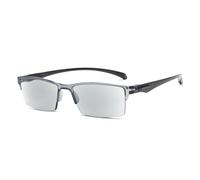 UJNHGQ Occhiali da lettura intelligenti con zoom automatico, autofocus, occhiali da vista con mezza montatura, occhiali da computer, vicino e lontano, GRIGIO