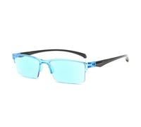 UJNHGQ Occhiali da lettura intelligenti con zoom automatico, occhiali da vista con messa a fuoco automatica, occhiali da computer con mezza montatura, vicino e lontano, blu